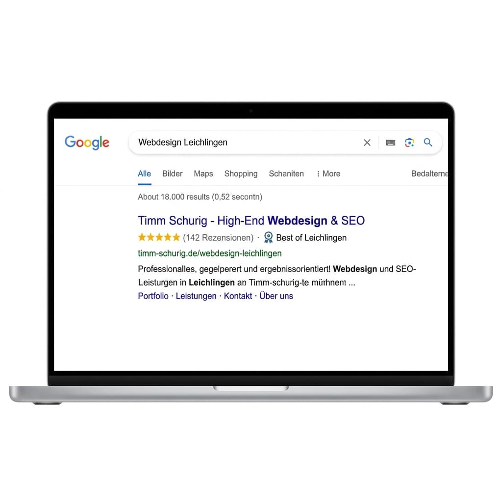 Top-Platzierungen auf Google: Wer nicht scrollt, findet dich.
